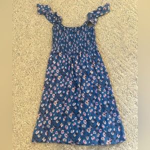 Pink Lily Blue Floral Off the Shoulder Dress Size Small